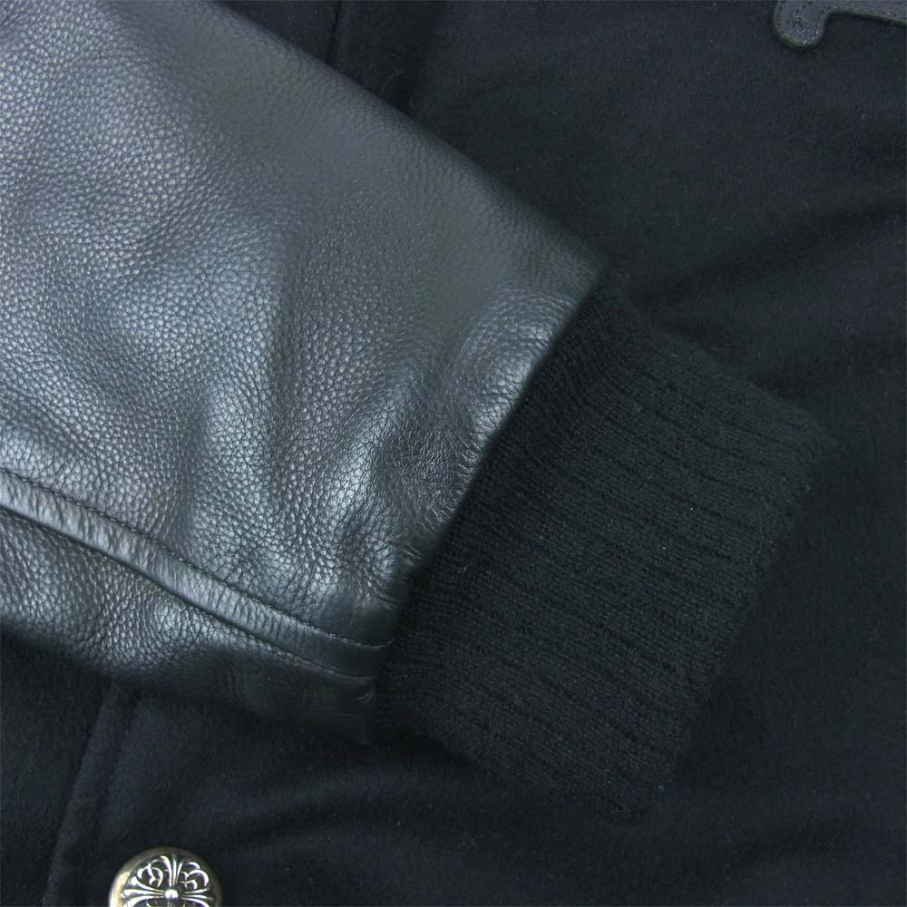 CHROME HEARTS クロムハーツ（原本無） 海外インボイス付属 レターマン スタジャン ジャケット ブラック系 S【中古】