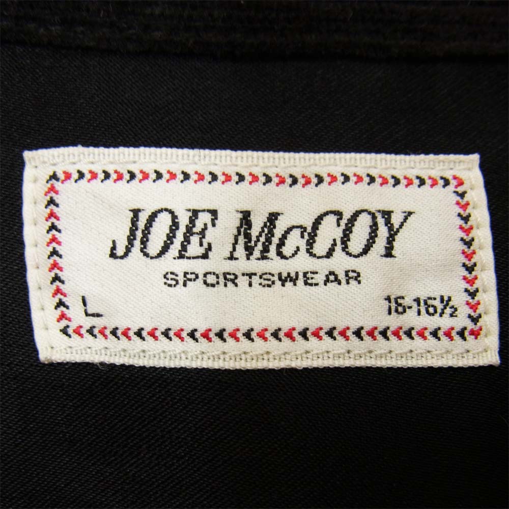 The REAL McCOY'S ザリアルマッコイズ JOE McCOY ジョーマッコイ JM PRINT CORDUROY SHIRT コーデユロイ シャツ ブラック系 L【中古】