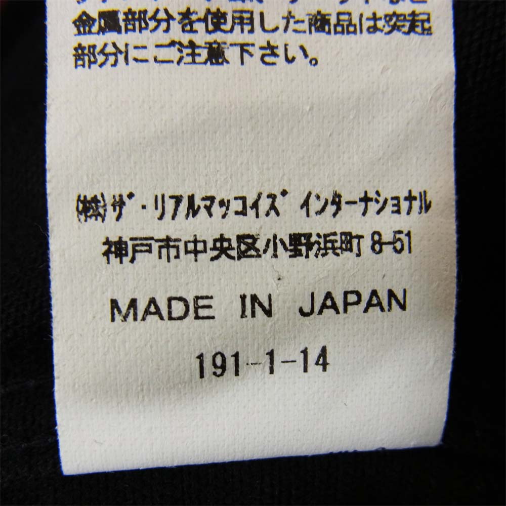 The REAL McCOY'S ザリアルマッコイズ JOE McCOY ジョーマッコイ JM PRINT CORDUROY SHIRT コーデユロイ シャツ ブラック系 L【中古】