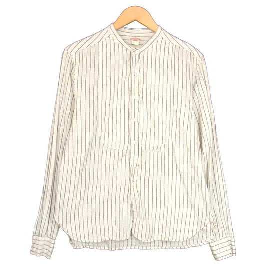 The REAL McCOY'S ザリアルマッコイズ DOUBLE DIAMOND ストライプ 長袖シャツ ホワイト系 16【中古】