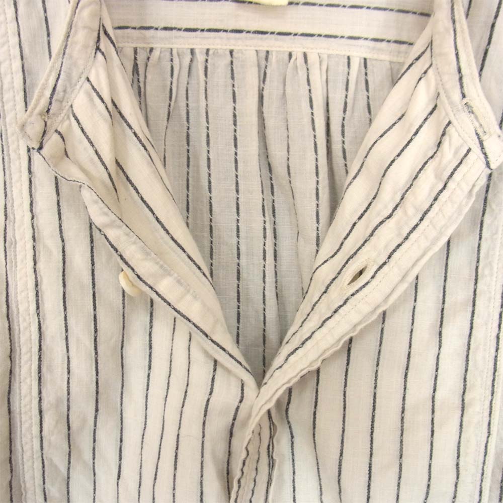 The REAL McCOY'S ザリアルマッコイズ DOUBLE DIAMOND ストライプ 長袖シャツ ホワイト系 16【中古】