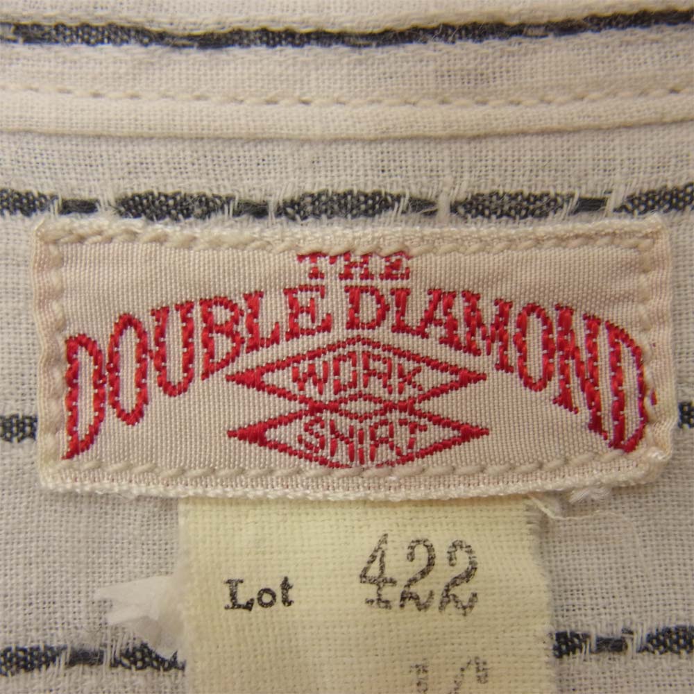 The REAL McCOY'S ザリアルマッコイズ DOUBLE DIAMOND ストライプ 長袖シャツ ホワイト系 16【中古】
