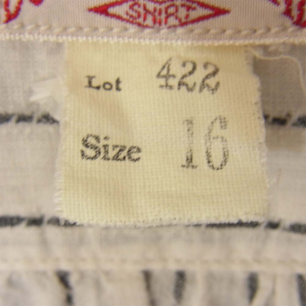 The REAL McCOY'S ザリアルマッコイズ DOUBLE DIAMOND ストライプ 長袖シャツ ホワイト系 16【中古】