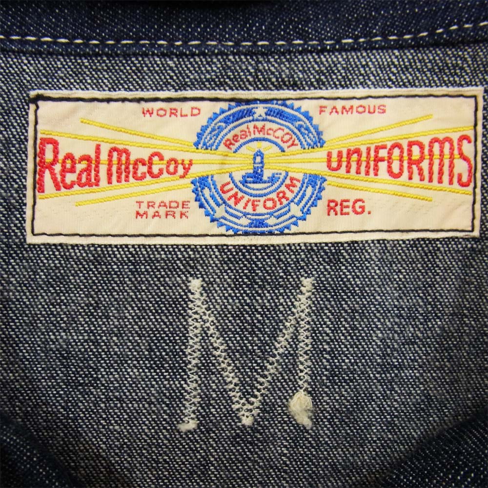 The REAL McCOY'S ザリアルマッコイズ US NAVY デニム プルオーバー パーカー インディゴブルー系 M【中古】
