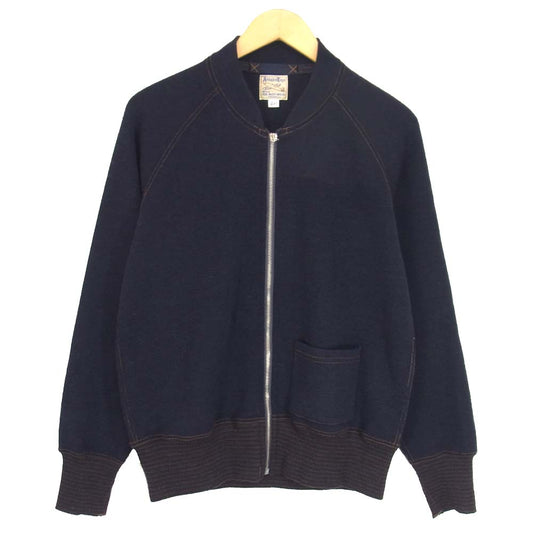 The REAL McCOY'S ザリアルマッコイズ TYPE C-2 ニット ジップ カーディガン ネイビー系 40【中古】