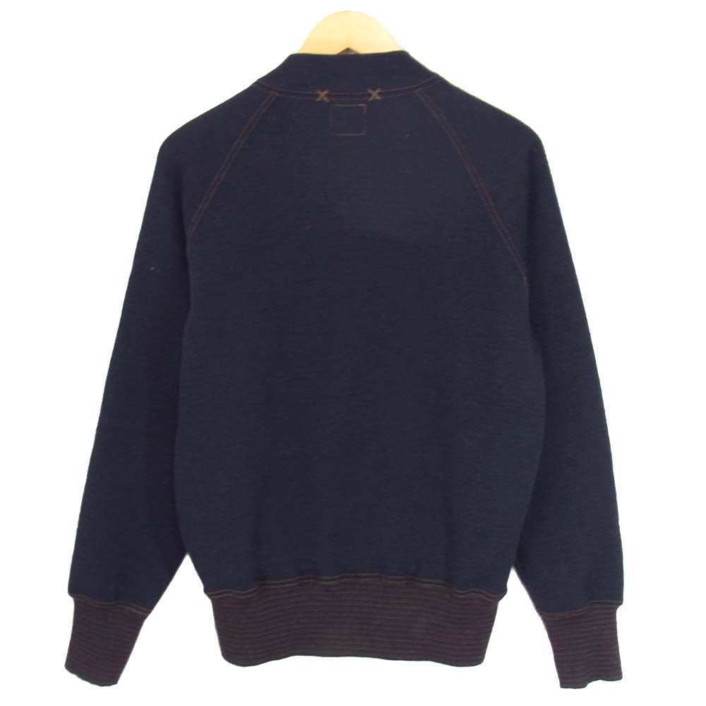 The REAL McCOY'S ザリアルマッコイズ TYPE C-2 ニット ジップ カーディガン ネイビー系 40【中古】
