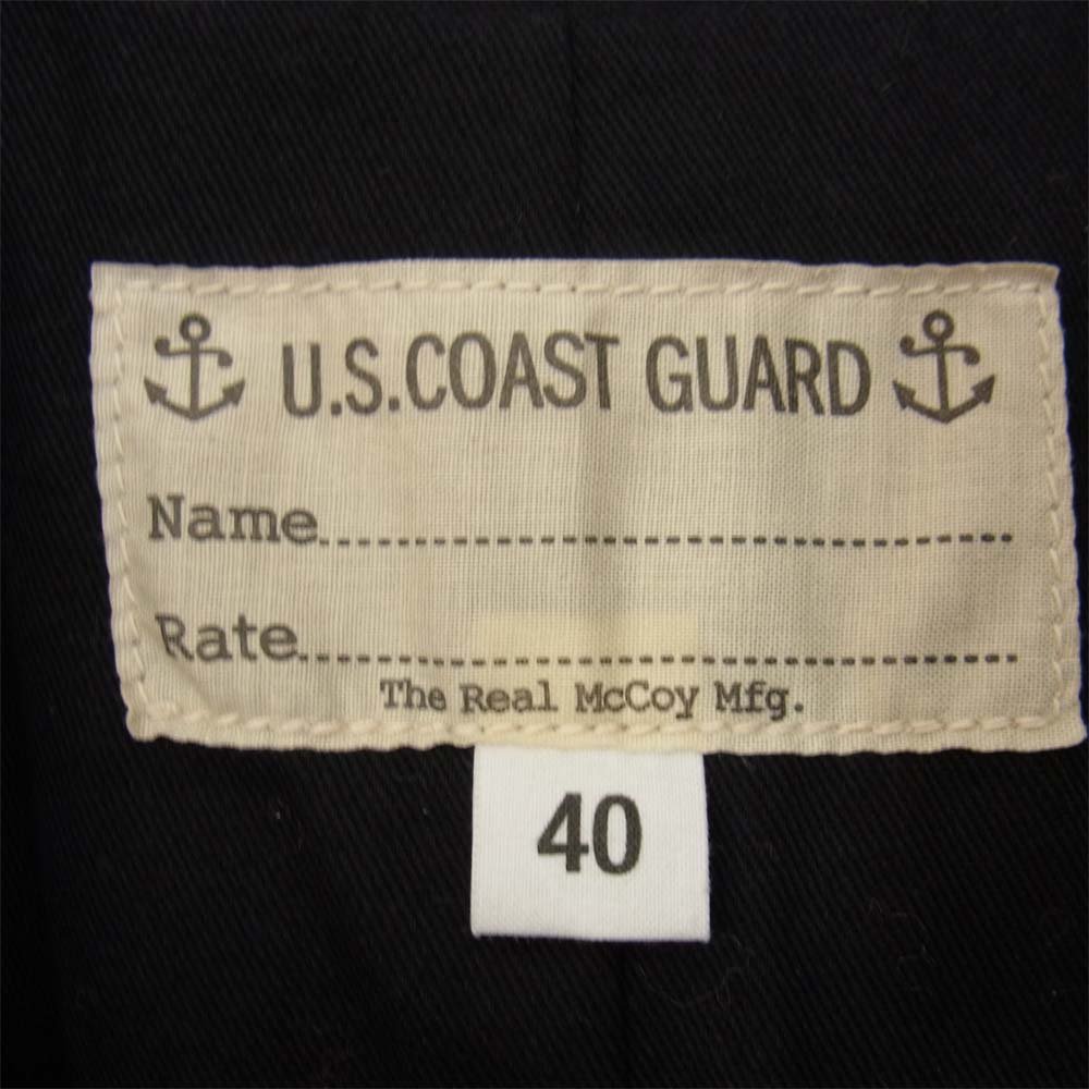 The REAL McCOY'S ザリアルマッコイズ MJ18008 US COASTGUARD OVERCOAT オーバー コート ブラック系 40【中古】