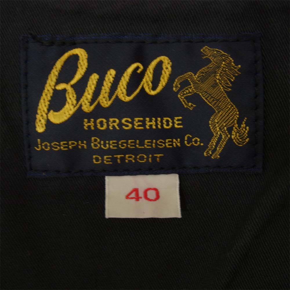 BUCO ブコ ホースハイド レザー ベスト ブラック系 40【中古】