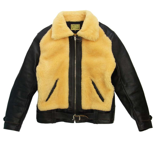 The REAL McCOY'S ザリアルマッコイズ MJ19114 JOE McCOY ジョーマッコイ AKLAK GRIZZLY JACKET ホースハイド グリズリージャケット 熊ジャン ブラック系 40【中古】