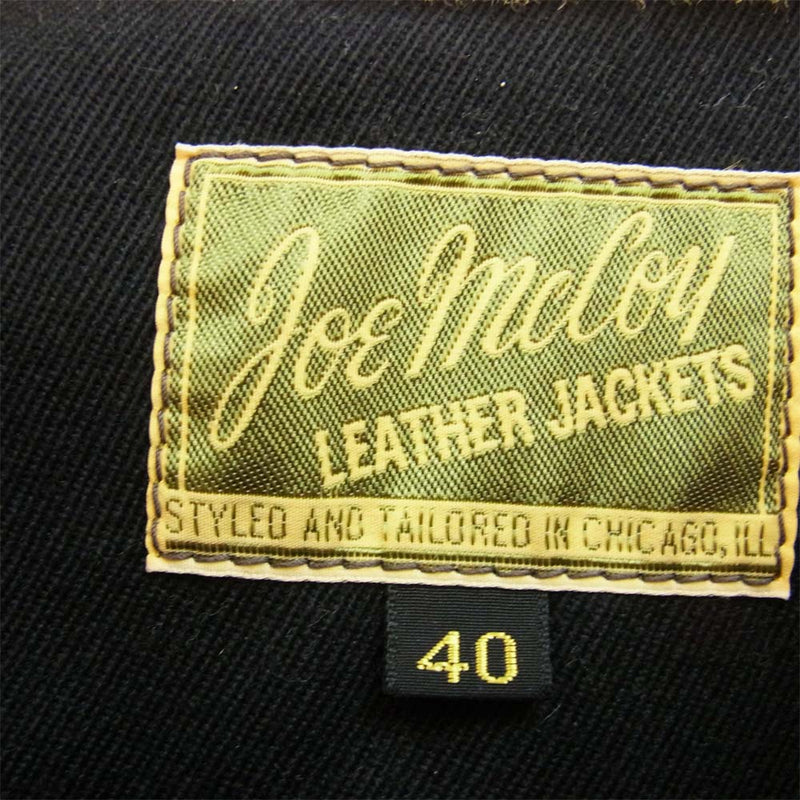 The REAL McCOY'S ザリアルマッコイズ MJ19114 JOE McCOY ジョーマッコイ AKLAK GRIZZLY JACKET ホースハイド グリズリージャケット 熊ジャン ブラック系 40【中古】