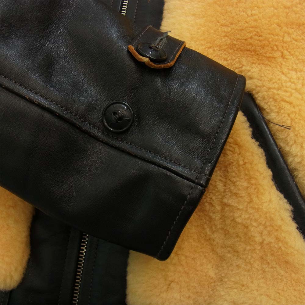 The REAL McCOY'S ザリアルマッコイズ MJ19114 JOE McCOY ジョーマッコイ AKLAK GRIZZLY JACKET ホースハイド グリズリージャケット 熊ジャン ブラック系 40【中古】