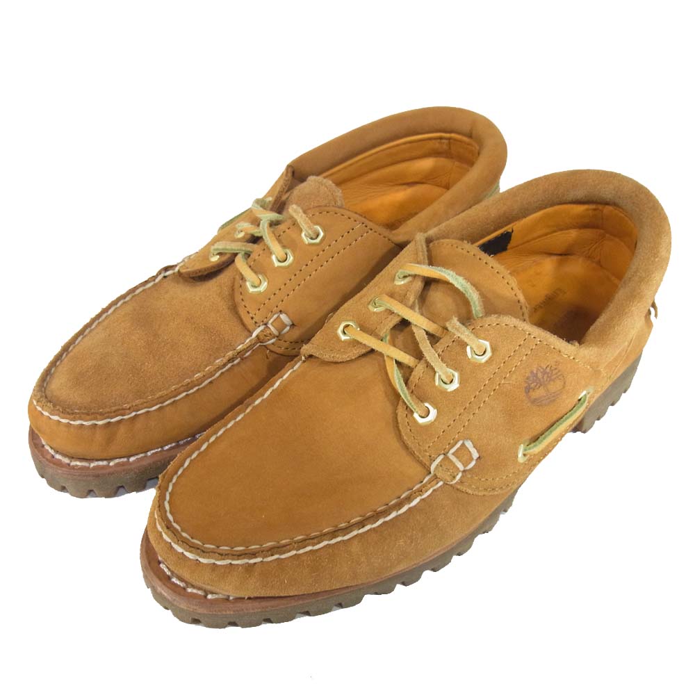 Engineered Garments エンジニアードガーメンツ × ティンバーランド TIMBERLAND 3 EYE CLASSIC LUG クレイジーパターン シューズ ライトブラウン系 US9M【中古】