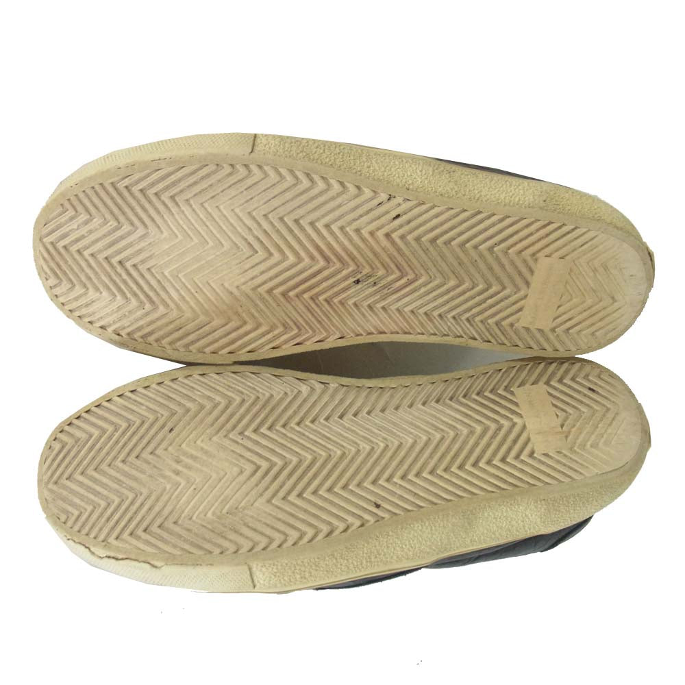 SAINT LAURENT サンローラン VU 377362 クロコ型押し レザー スリッポン スニーカー ブラック系 42【中古】