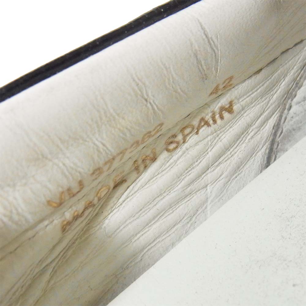 SAINT LAURENT サンローラン VU 377362 クロコ型押し レザー スリッポン スニーカー ブラック系 42【中古】