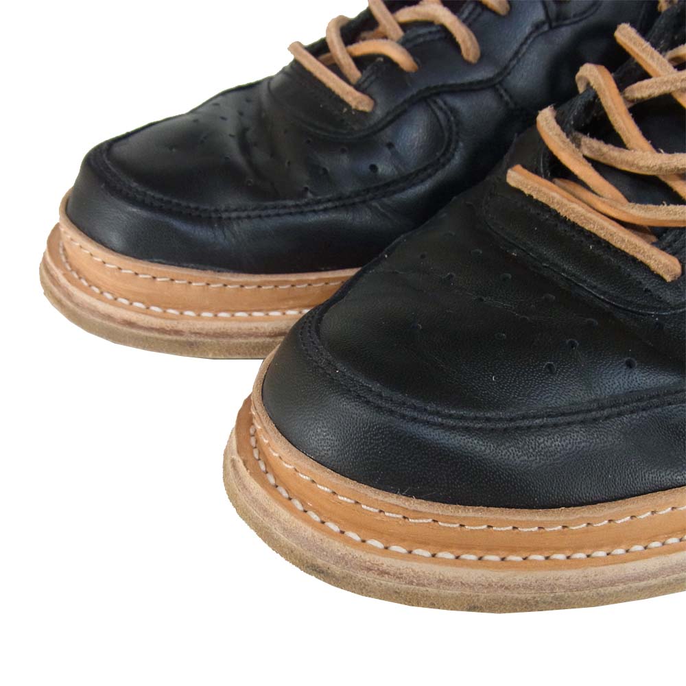 ピーターソンストゥ―プ 20SS V1 NIKE AIR FORCE MID 再構築 リメイク スニーカー ブラック系 US10【美品】【中古】