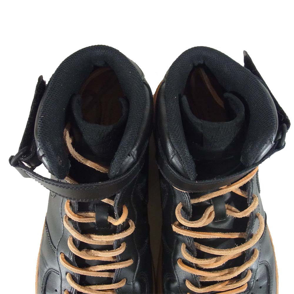 ピーターソンストゥ―プ 20SS V1 NIKE AIR FORCE MID 再構築 リメイク スニーカー ブラック系 US10【美品】【中古】