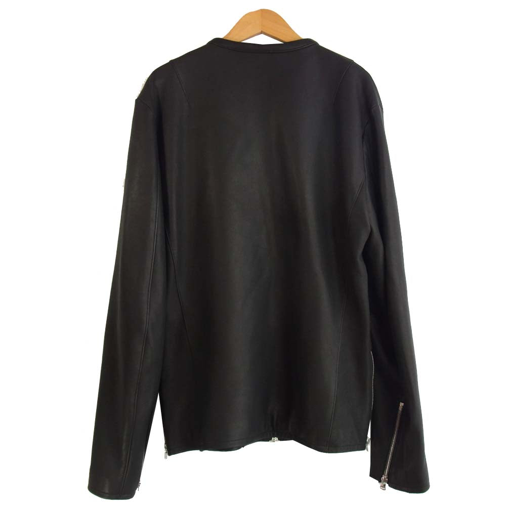 イサムカタヤマ バックラッシュ 1920-01 シングル ラムレザー ライダース ジャケット ブラック系 XL【美品】【中古】