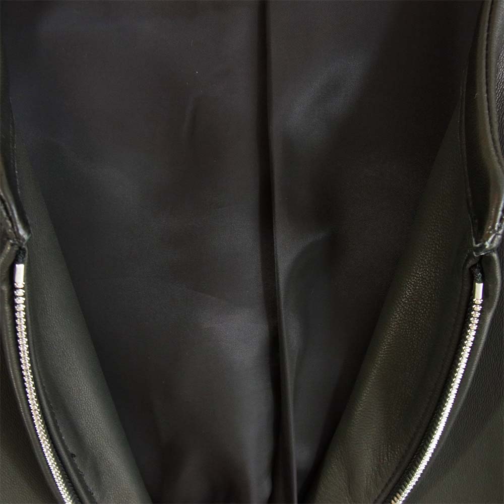 イサムカタヤマ バックラッシュ 1920-01 シングル ラムレザー ライダース ジャケット ブラック系 XL【美品】【中古】