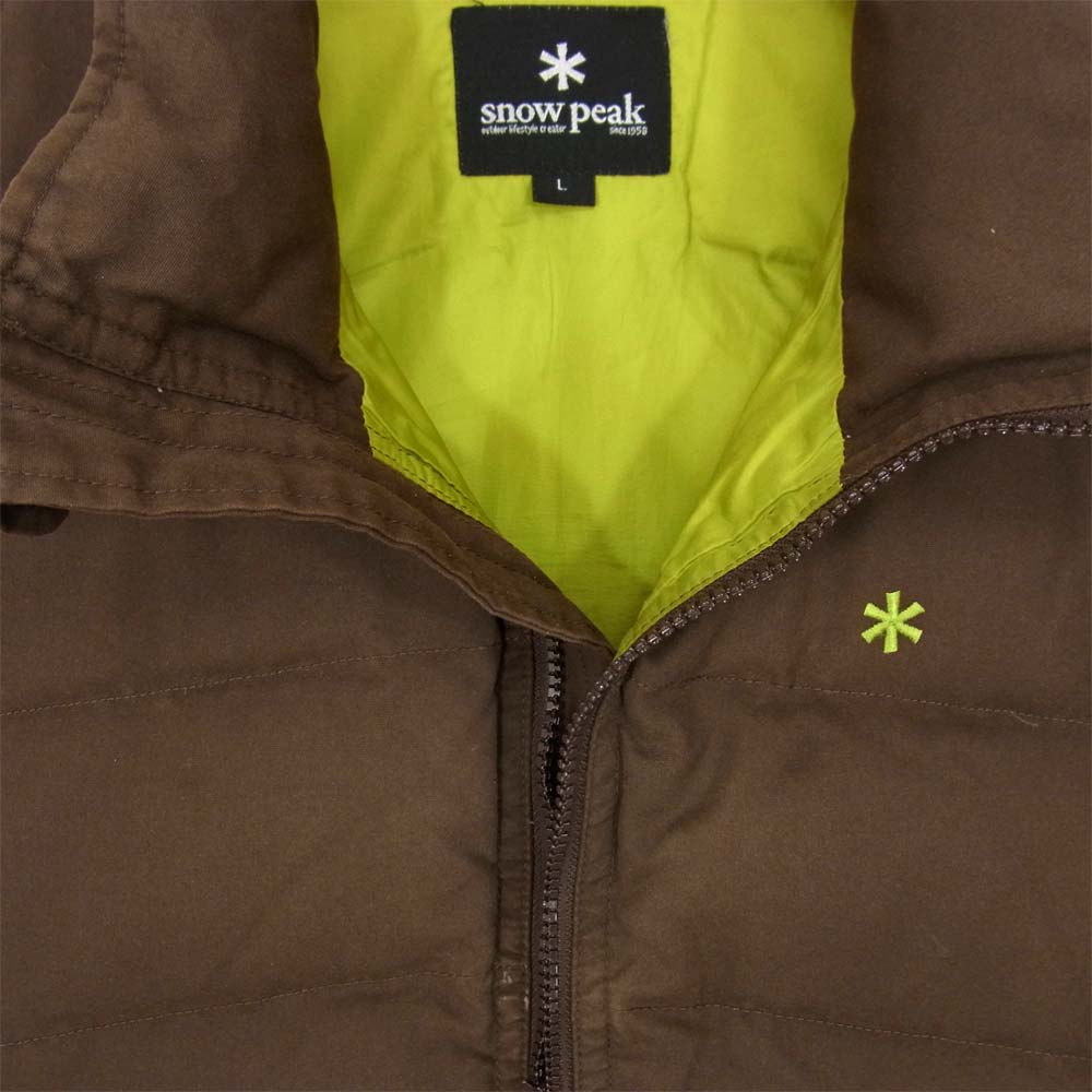 snowpeak スノーピーク ダウンベスト ブラウン系 L【中古】