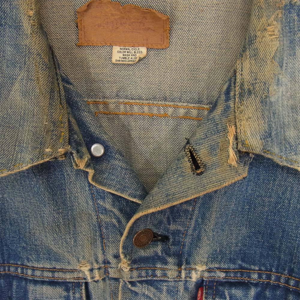 Levi's リーバイス 3rd 両面 BIG E ボタン裏 刻印 524 オリジナル デニム ジャケット インディゴブルー系【中古】