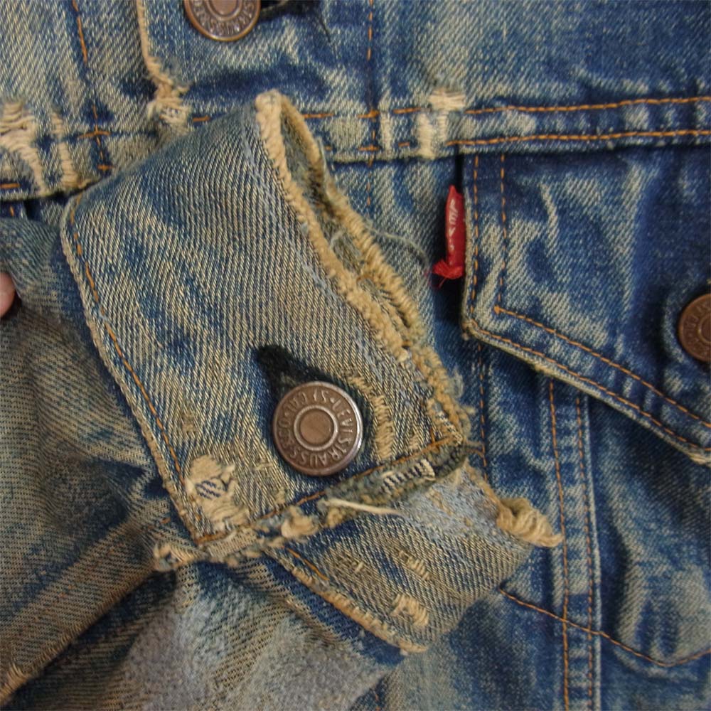 Levi's リーバイス 3rd 両面 BIG E ボタン裏 刻印 524 オリジナル デニム ジャケット インディゴブルー系【中古】
