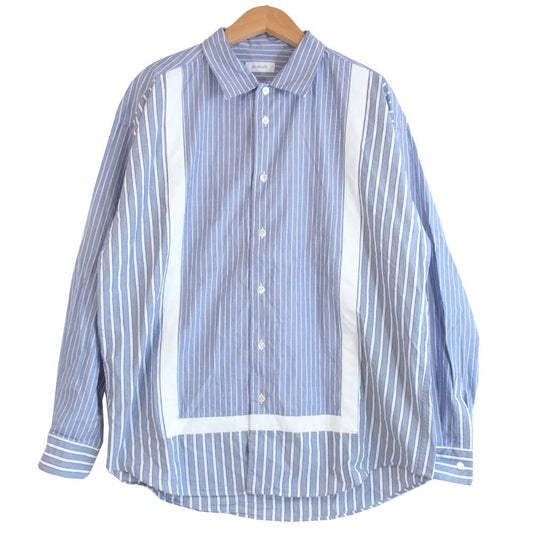 アンルート 切替 ストライプ シャツ ブルー系 2【中古】