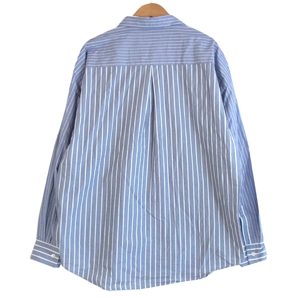 アンルート 切替 ストライプ シャツ ブルー系 2【中古】