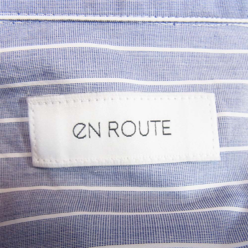 アンルート 切替 ストライプ シャツ ブルー系 2【中古】