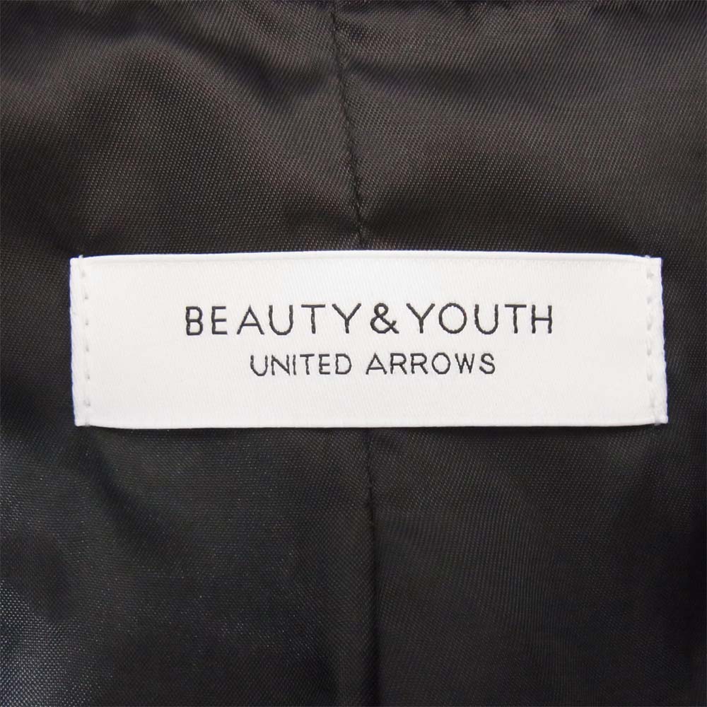 BEAUTY & YOUTH ナイロン ステンカラー コート ネイビー系 L【美品】【中古】