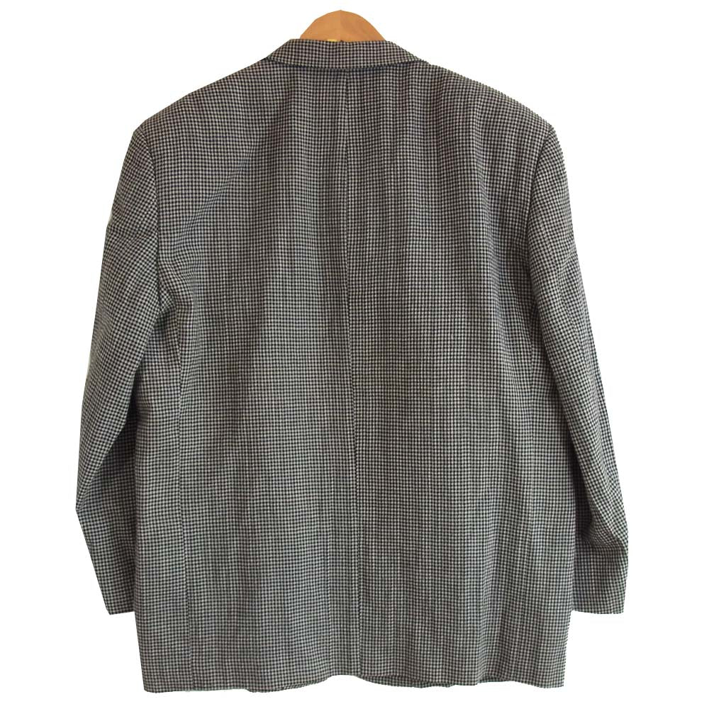 COMME des GARCONS HOMME コムデギャルソンオム 千鳥格子 ウール 3B テーラード ジャケット 黒×白 M【中古】