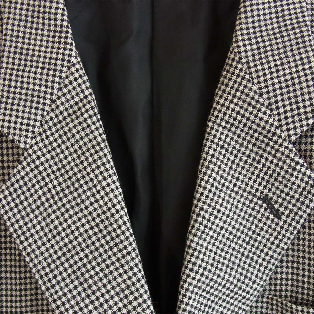 COMME des GARCONS HOMME コムデギャルソンオム 千鳥格子 ウール 3B テーラード ジャケット 黒×白 M【中古】