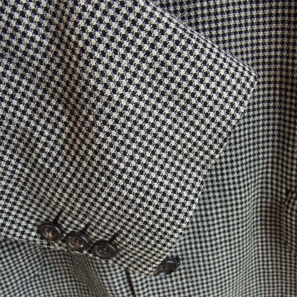 COMME des GARCONS HOMME コムデギャルソンオム 千鳥格子 ウール 3B テーラード ジャケット 黒×白 M【中古】