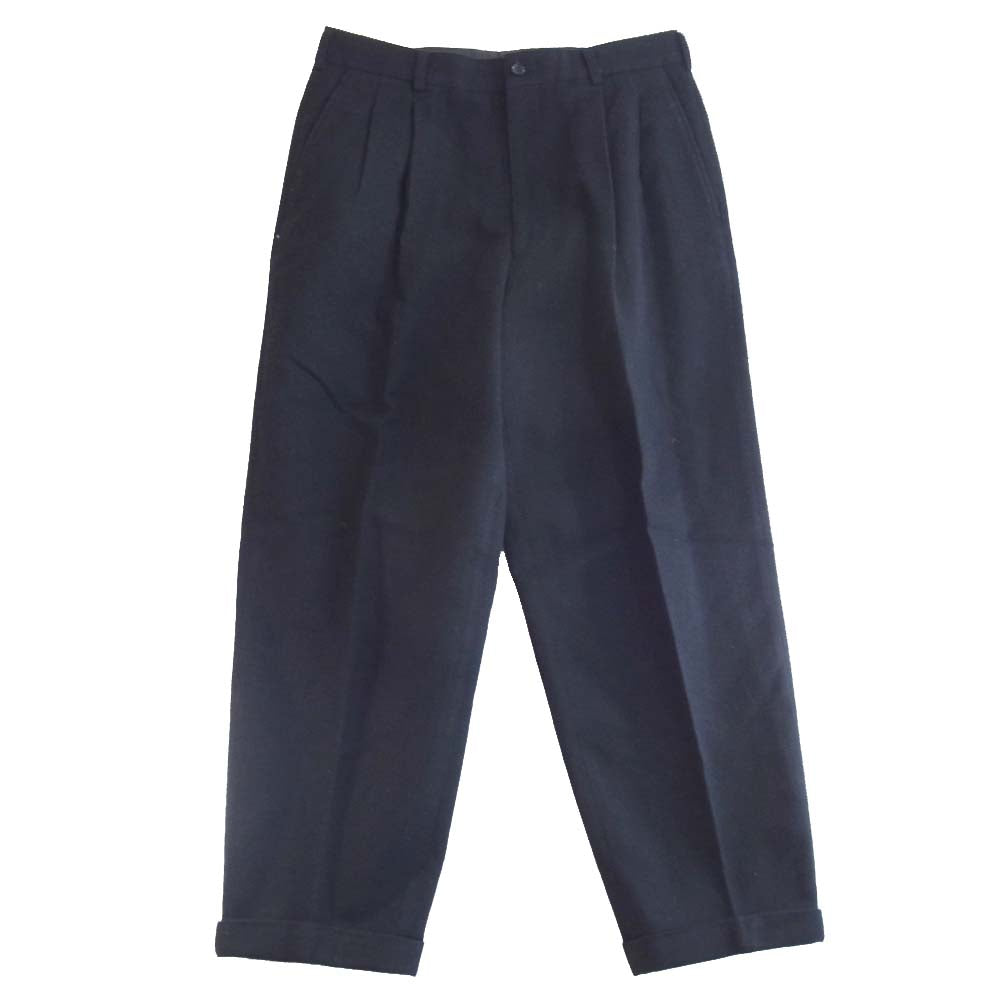 COMME des GARCONS HOMME コムデギャルソンオム HP-08022L ツータック ウール パンツ ブラック系 L【中古】