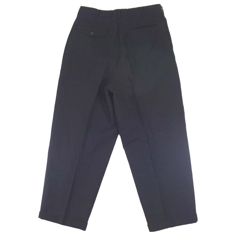 COMME des GARCONS HOMME コムデギャルソンオム HP-02005X ツータック ワイド テーパード ウール パンツ ブラック系 X【中古】