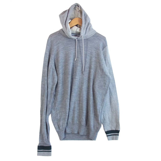Sacai サカイ 19-02139M ×JOHN SMEDLEY ジョン スメドレー ニット 切替 プルオーバー グレー系 2【中古】