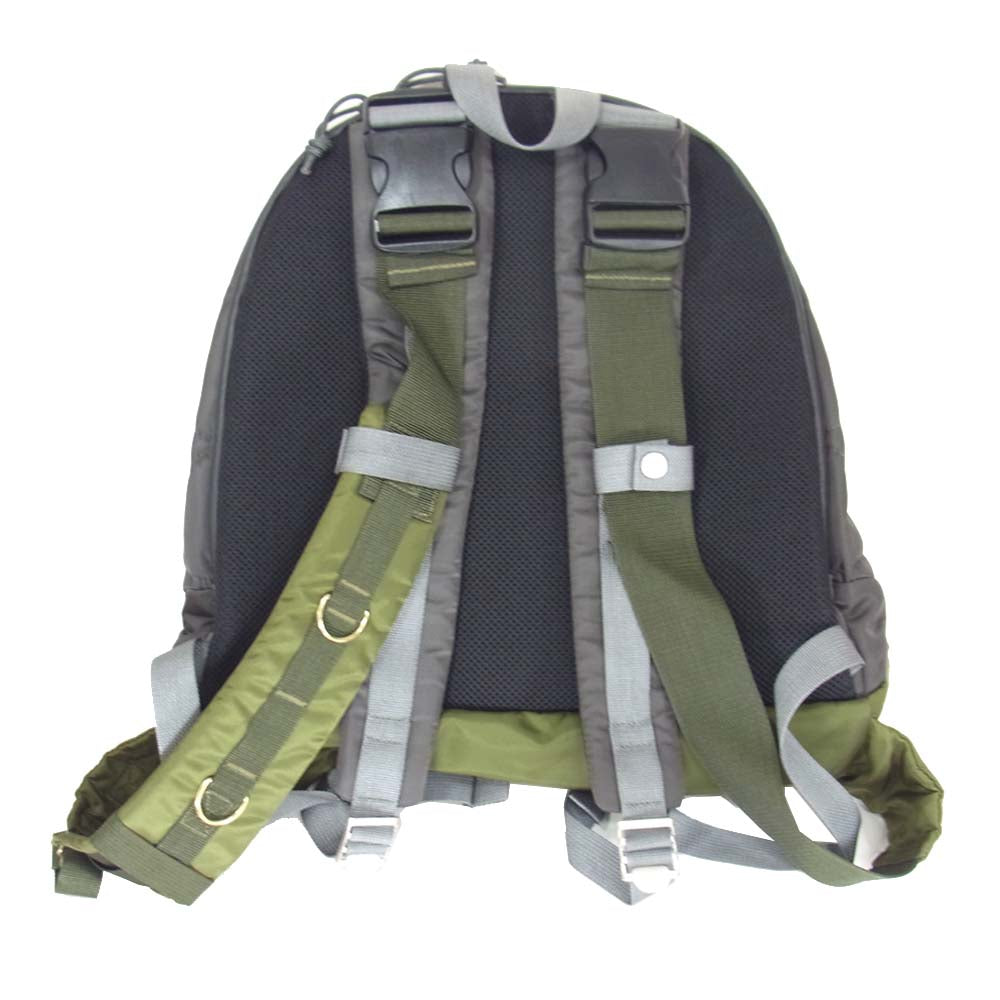 Sacai サカイ 20-0123S × Porter ポーター  Color Combo Nylon Backpack カラー コンボ ナイロン バックパック カーキ系【中古】