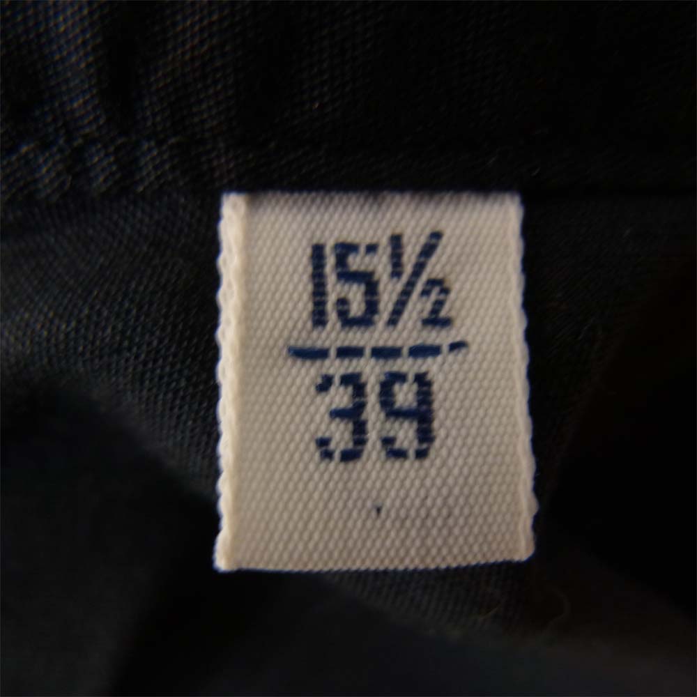 ジャンネット コットン 長袖 マチ付き シャツ ブラック系 39【中古】