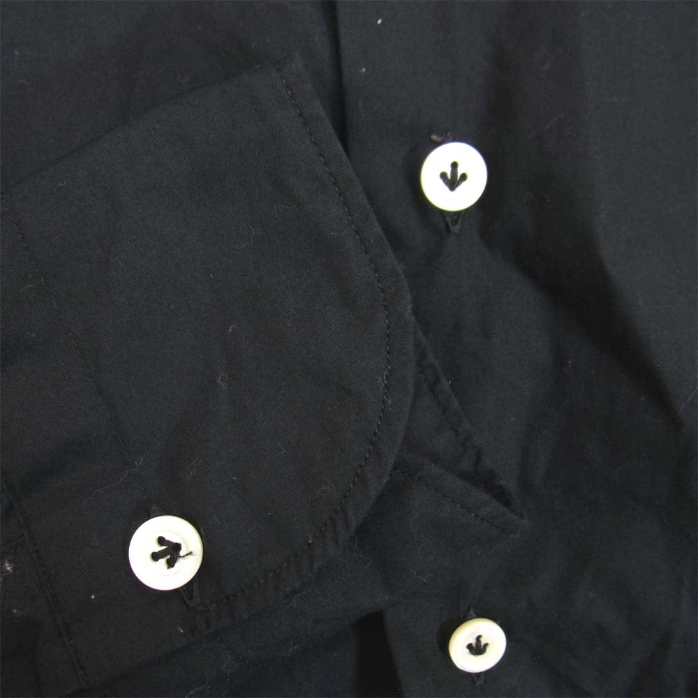 ジャンネット コットン 長袖 マチ付き シャツ ブラック系 39【中古】