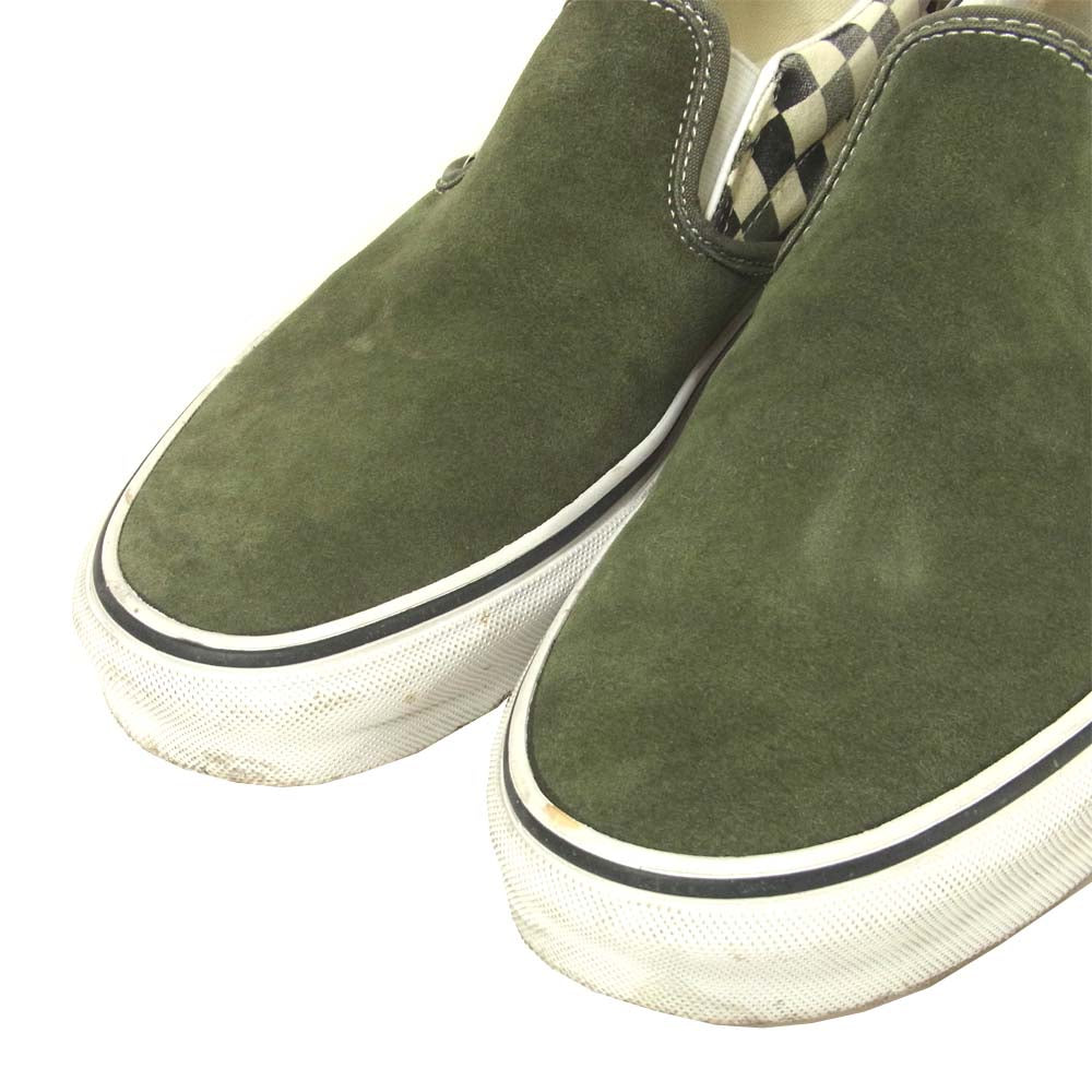 VANS バンズ スエード スリッポン 中国製 グリーン系 27cm【中古】