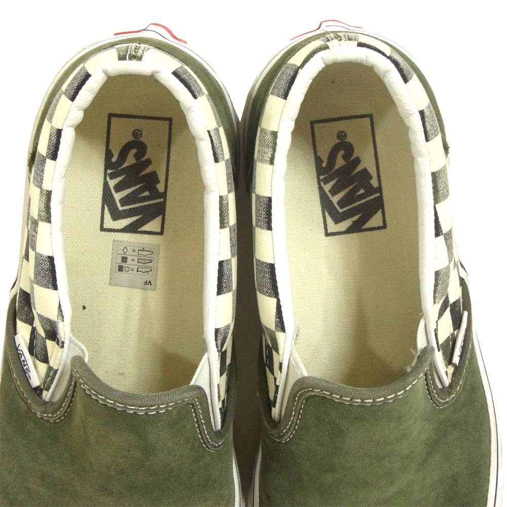 VANS バンズ スエード スリッポン 中国製 グリーン系 27cm【中古】