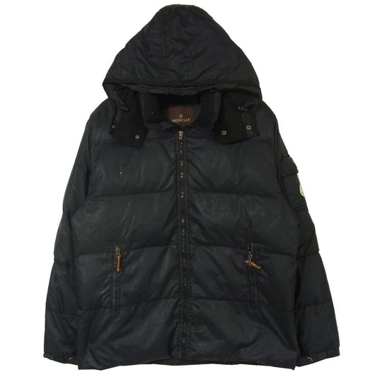 MONCLER モンクレール 国内正規品 茶タグ ダウンジャケット ナイロン スロバキア製 ダークネイビー系 2【中古】
