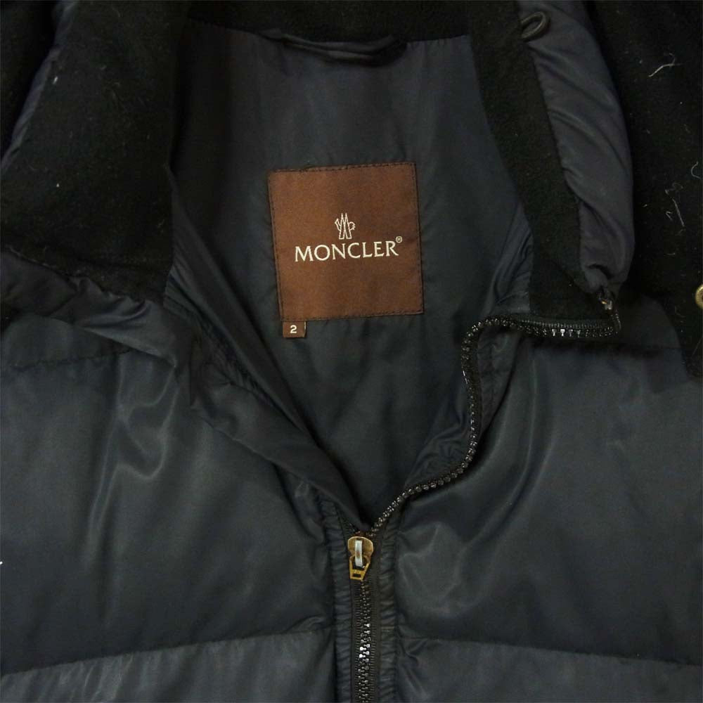 MONCLER モンクレール 国内正規品 茶タグ ダウンジャケット ナイロン スロバキア製 ダークネイビー系 2【中古】