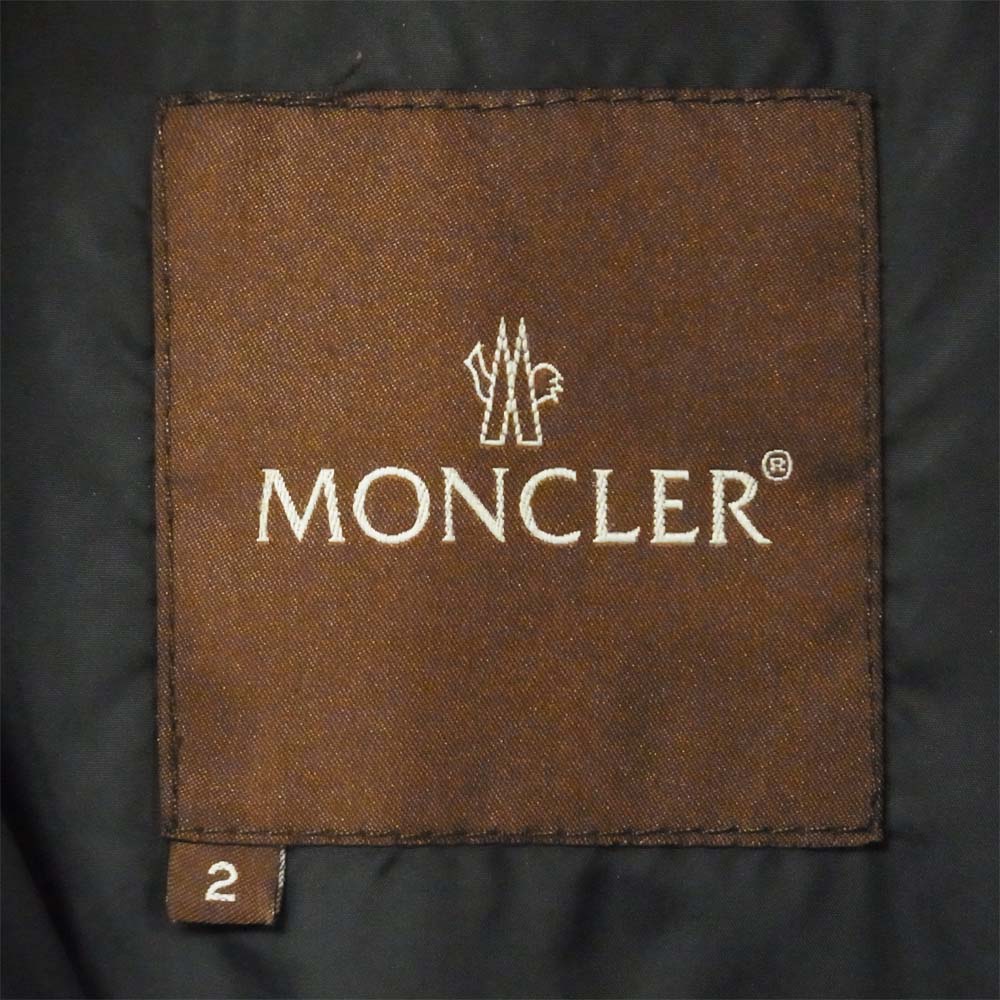 MONCLER モンクレール 国内正規品 茶タグ ダウンジャケット ナイロン スロバキア製 ダークネイビー系 2【中古】