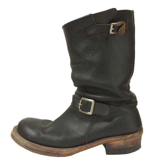 ADDICT CLOTHES アディクトクローズ NEW VINTAGE 茶芯 レザー エンジニアブーツ ブラック系 10【中古】