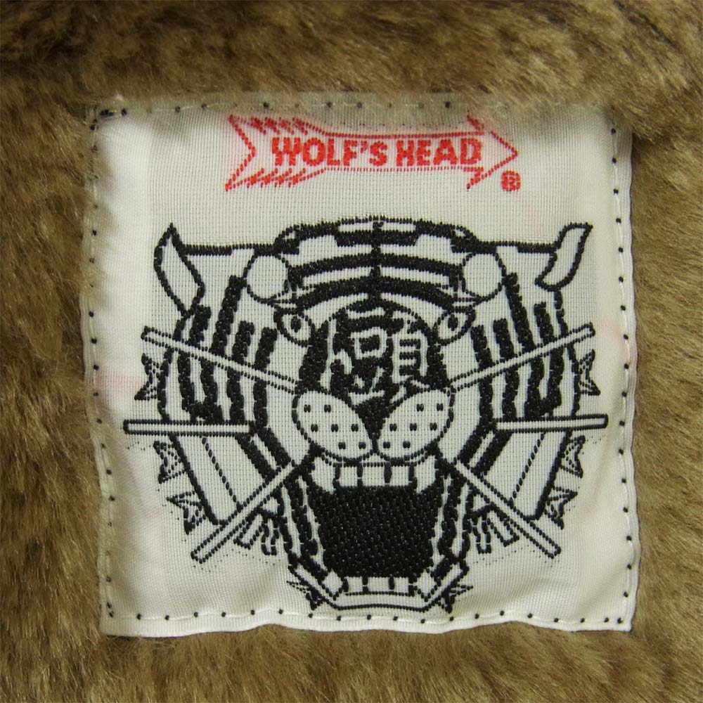 WACKO MARIA ワコマリア ウルフズヘッド WOLF'S HEAD CAR CLUB JACKET メルトン ウール カークラブ ジャケット ブラック系 XL【中古】