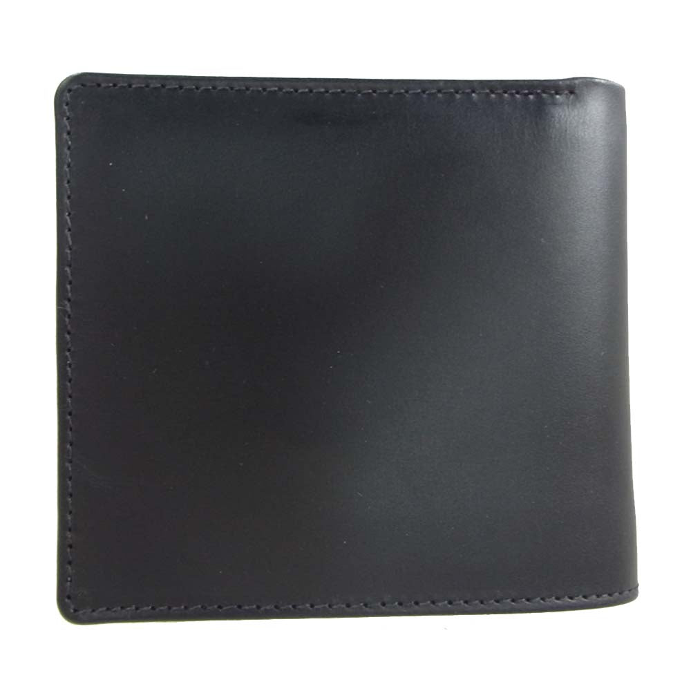 WHITE HOUSE COX ホワイトハウスコックス S7532 COIN WALLET コインケース付き 2つ折り ウォレット ブラック系【美品】【中古】