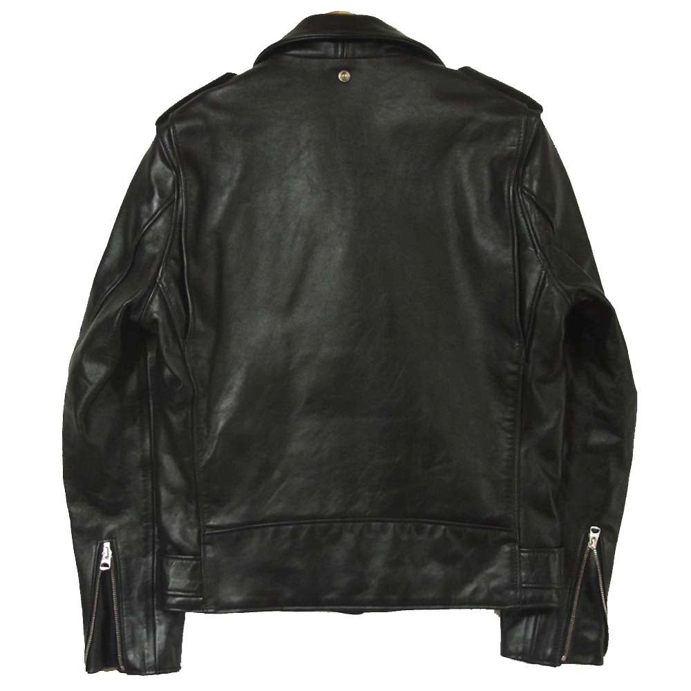 schott ショット 7416 ワンスター ホースバンド ダブル ライダース ジャケット アメリカ製 ブラック系 38【中古】