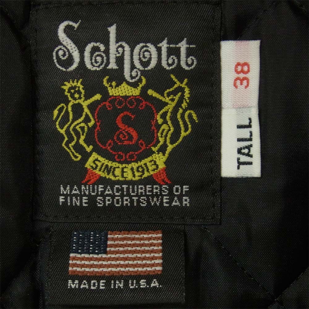 schott ショット 7416 ワンスター ホースバンド ダブル ライダース ジャケット アメリカ製 ブラック系 38【中古】
