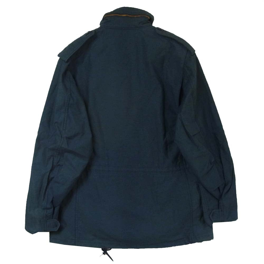 ALPHA アルファ USA製 M-65 ミリタリージャケット アメリカ製 ネイビー系 S【中古】