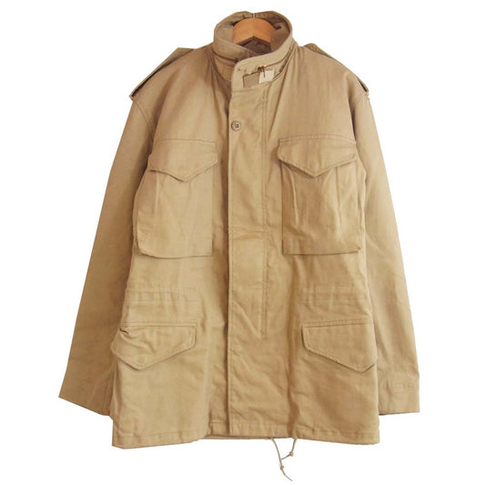 ALPHA アルファ USA製 M-65 ミリタリージャケット ベージュ系 XS【中古】